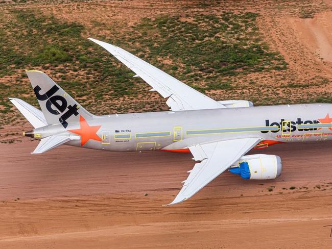 Several Jetstar Boeing 787 Dreamliners will take to the sky in June after being stored in Alice Springs. Picture: triplecccharlie