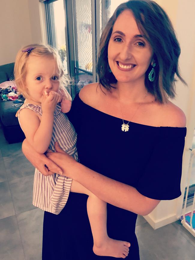 Lanai Scarr this month pictured with her two-year-old daughter Edith. Picture: supplied