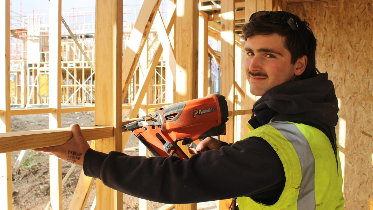 Edan Dowling, third-year carpentry apprentice at The Gordon, won the Victorian Metropolitan Apprentice of the Year – Future Builder Award at the Master Builders Victorian Apprentice of the Year Awards. Picture: Supplied/The Gordon