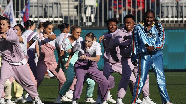 The AFL Grand Final where Baker Boy performed during the pre match entertainment. Picture: Michael Klein