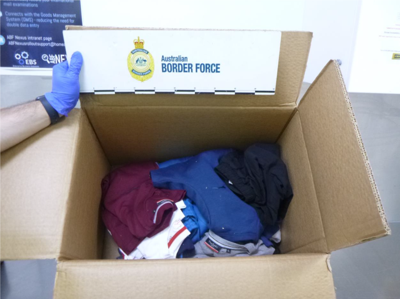 Police say this was not your average clothes package. Picture: Australian Federal Police