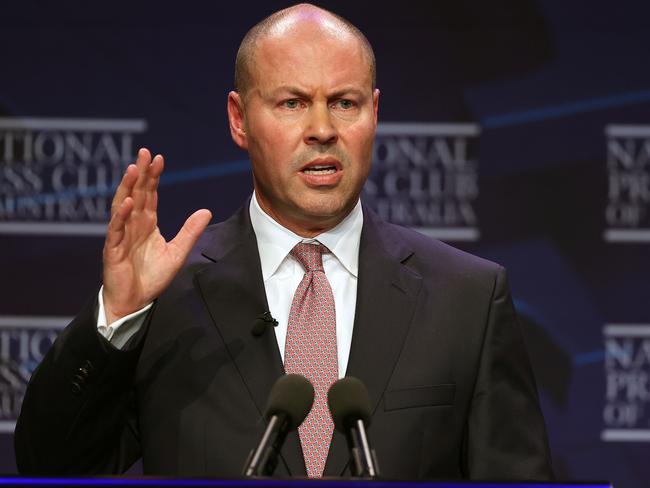 CANBERRA, AUSTRALIA NewsWire Photos MAY, 12 2021: Australian Federal Treasurer Josh Frydenberg gives post-budget address press conference at Parliament House, in Canberra. Picture: NCA NewsWire / Gary Ramage