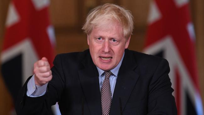 Boris Johnson says the EU was bent on an “extreme interpretation” of rules for Northern Ireland. Picture: AFP