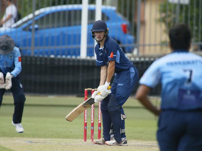 Lukas Overhoff faces up to Parramatta’s Prapta Das. Picture: Warren Gannon Photography