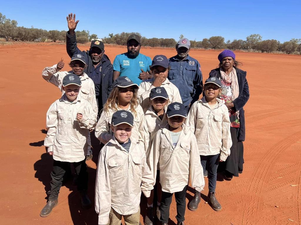 The Mutitjulu School students were also shown how to track threatened species. Picture: Department of Education