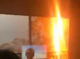 Terrifying moment lightning strike hits Toowoomba home