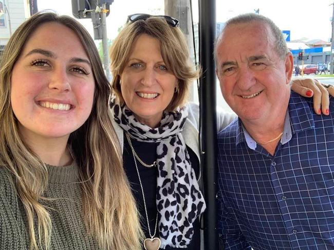 Brittany Prendergast with mum Sharon and dad Max. Source: Facebook.