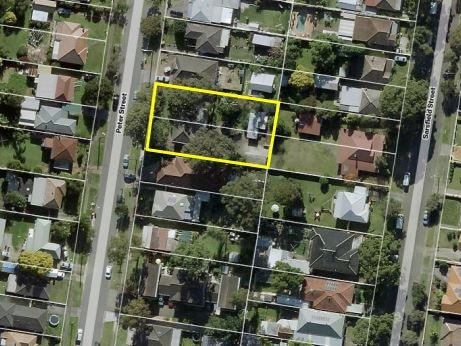 An aerial view of the rejected childcare centre along Peter St, Blacktown. Picture: Blacktown Council