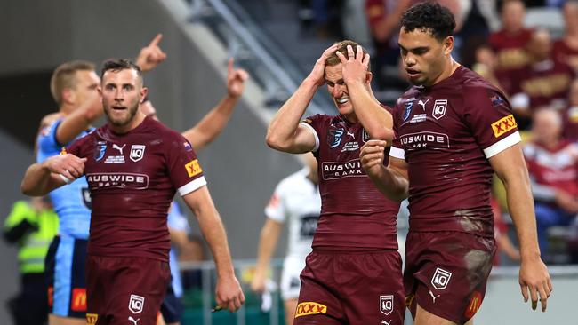 A dejected Daly Cherry-Evans during Game 1 of the 2021 State of Origin Series between Queensland and NSW at Queensland Country Bank Stadium, in Townsville. Pics Adam Head