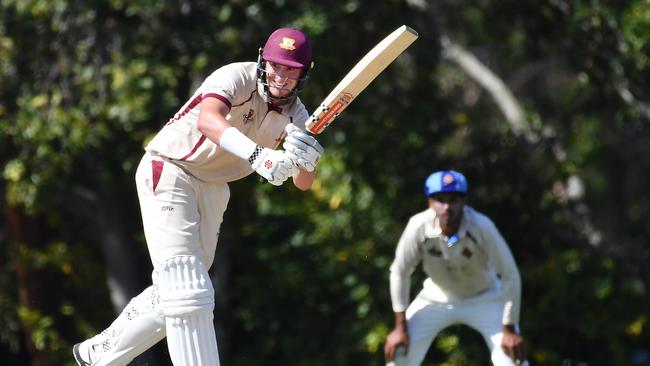 Queensland batsman Matt Renshaw was in fine touch playing for Toombul in their latest first grade cricket match against Northern Suburbs. Picture: John Gass