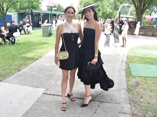 Guests in striking racewear at Penfolds Derby Day at the Flemington Racecourse on Saturday, November 02, 2024: