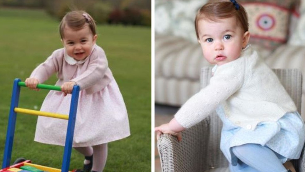 The tiny tot on her first birthday. Pictures: HRH The Duchess of Cambridge via Getty Images