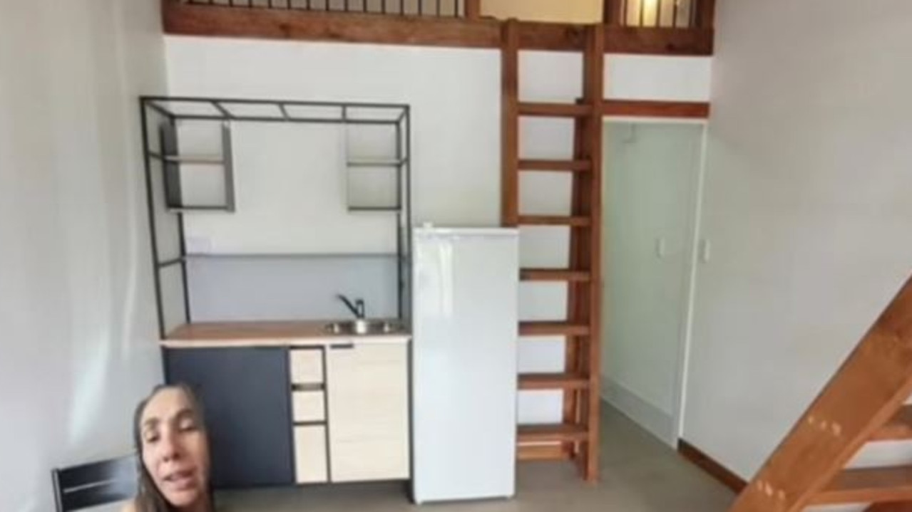 Rach McQueen slams a Bundaberg rental advertised as a home fit for three people. Picture: TikTok