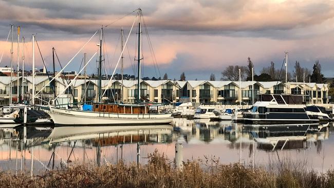 Sunset overlooking Launceston's Seaport precinct. Picture: Linda Smith