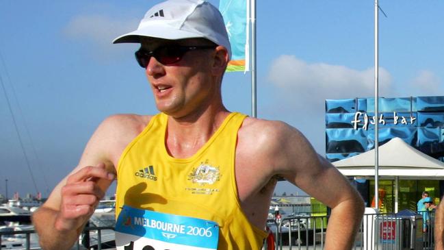 Duane Cousins competes at Docklands during the 2006 Commonwealth Games. Picture: Craig Borrow