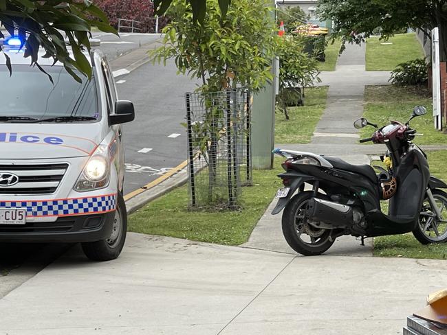 Police at the scene on Herston Rd. Picture: Matt Johnston