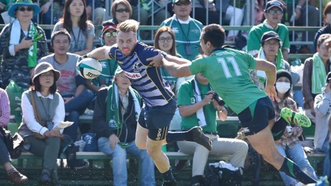 Tom Cox from Cox Property Group during his professional rugby union days between 2018 and 2019. Pic: contributed.