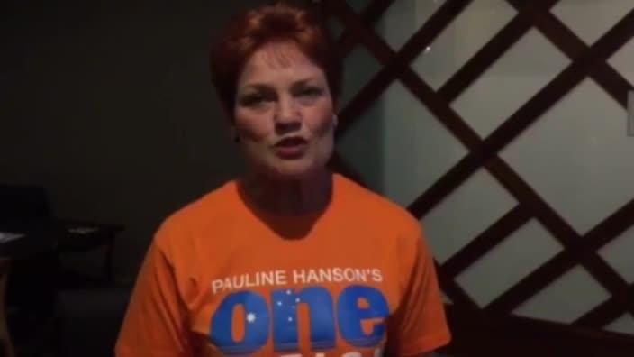 Pauline Hanson walks into party to huge welcome