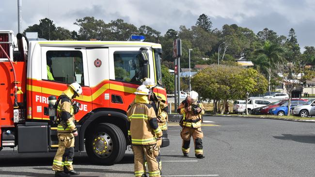 Emergency services swarmed the centre. Picture: Lillian Watkins