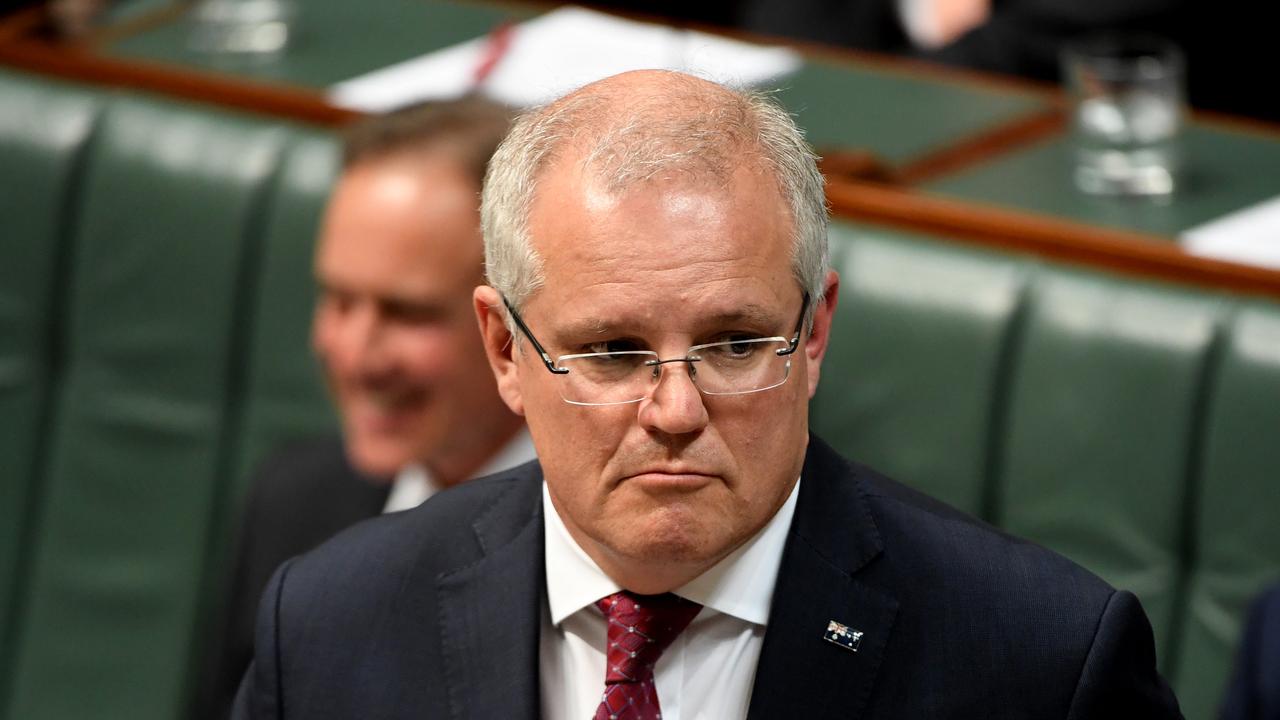 Prime Minister Scott Morrison speaks during Question Time in the House of Representatives at Parliament House. Picture: Tracey Nearmy/Getty Images