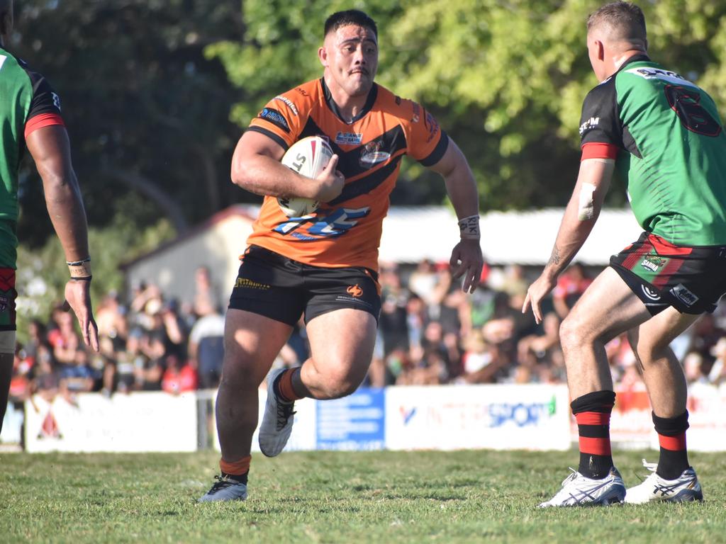 Kimihia Pakipaki-Hemopo in the RLMD A Grade grand final between Wests Tigers and Sarina Crocs, September 5, 2021. Picture: Matthew Forrest