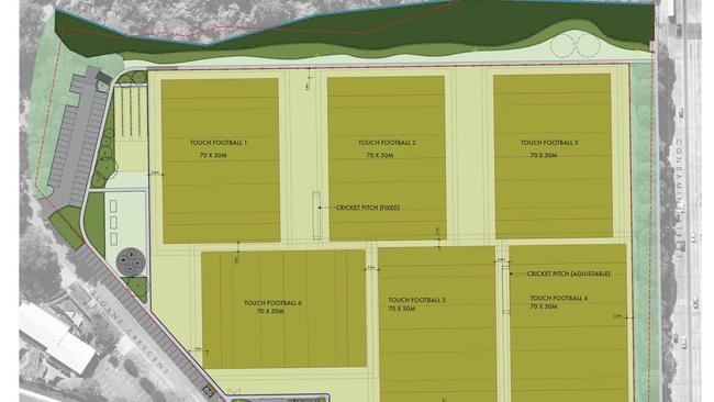 Proposed plans by Northern Beaches Council for the upgrade of Miller Reserve at Manly Vale. Picture: Northern Beaches Council