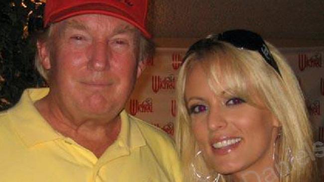 Donald Trump with Stormy Daniels, in a 2006 photograph.