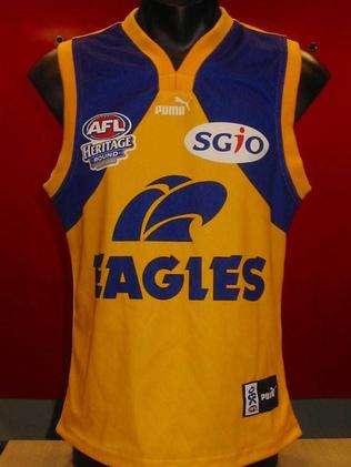 West Coast Eagles jumpers throughout its history