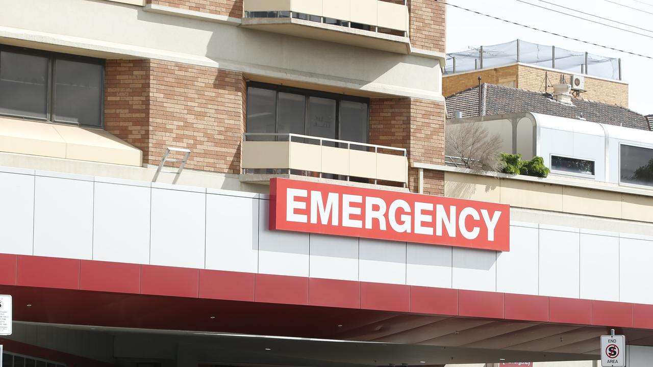 A man was rushed to Geelong hospital this morning after a motor scooter collision. Picture: Alan Barber