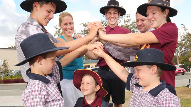 Joe Huth, the youngest of the 6 Huth children, started prep today. Picture: Glenn Hampson