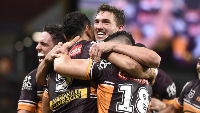 The Broncos finally had reason to smile again at Suncorp Stadium. Picture: Getty Images