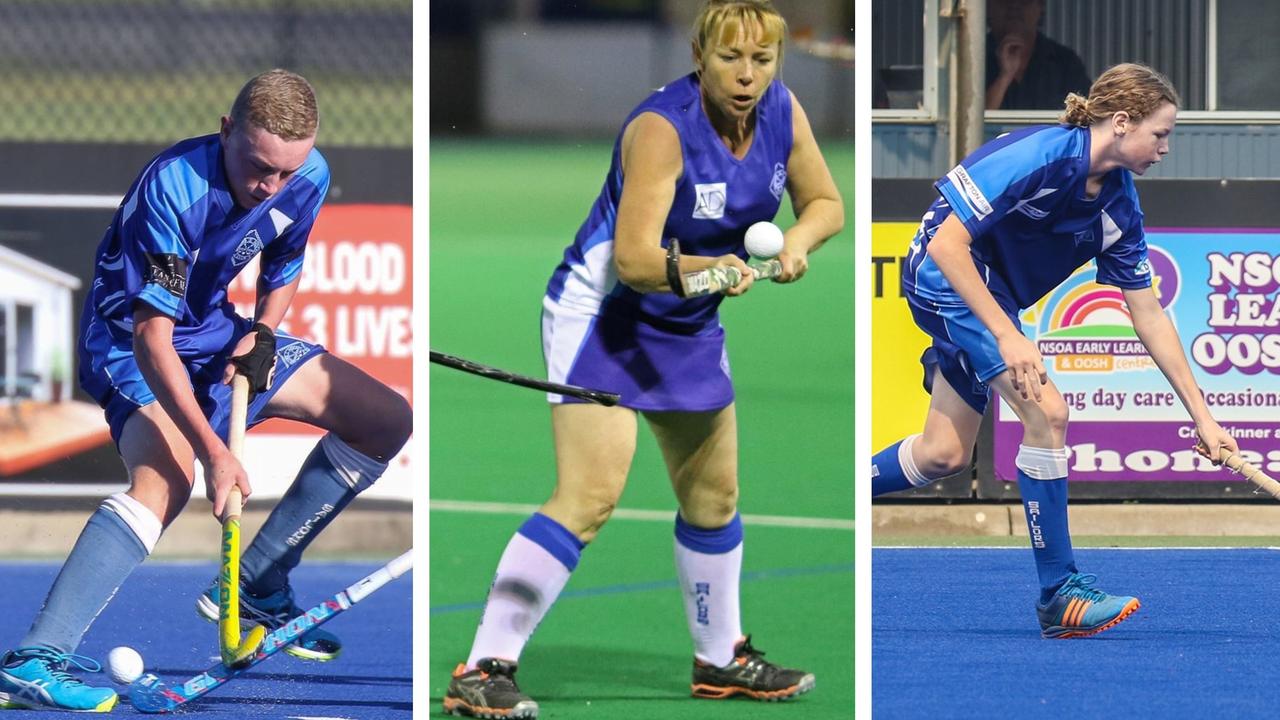 TOP TRIO: In 2019 Elliot, Sharyn and Hamish Speed all won their respective Grafton Hockey Association finals for Sailors Hockey Club.