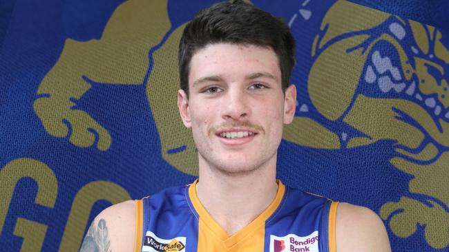 Hugh Freckleton is starting to become one of the best ruckman in the competition. Picture: Golden Square Football Club.