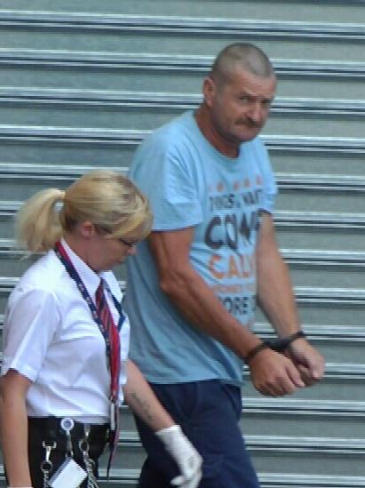 Gene Bristow outside Adelaide Magistrates Court after an earlier appearance. Picture: Nine News 