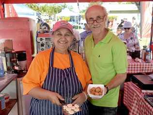 Estera and Florian Ast at Big Mama's doughnut holes stall. Picture: Jann Houley