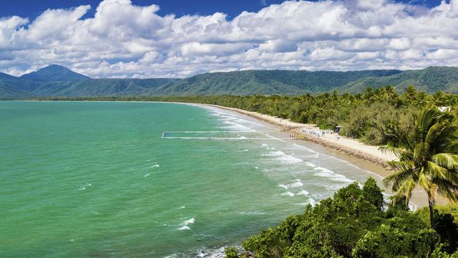 The picturesque sandy stretch of Four Mile Beach, Port Douglas.