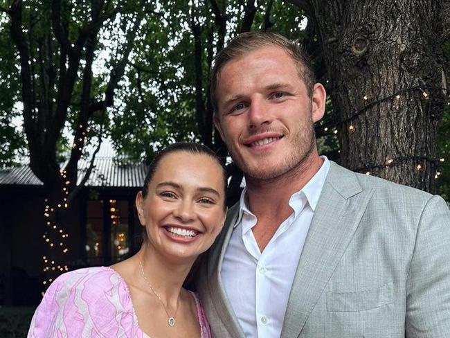 Tom Burgess and Tahlia Giumelli. It is reported they have had a falling out with some members of the family. Picture: Instagram