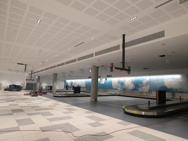 The baggage reclaim hall. Picture: Glenn Hampson.