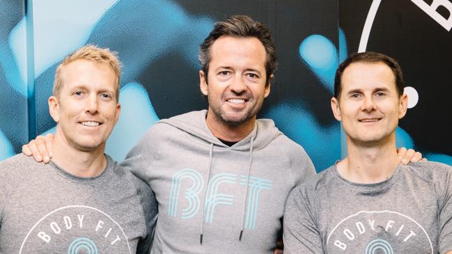 From L to R: Cameron Falloon (BFT founder and joint CEO), Hamish McLachlan (investor), and Richard Burnet (BFT joint CEO). Picture: Supplied