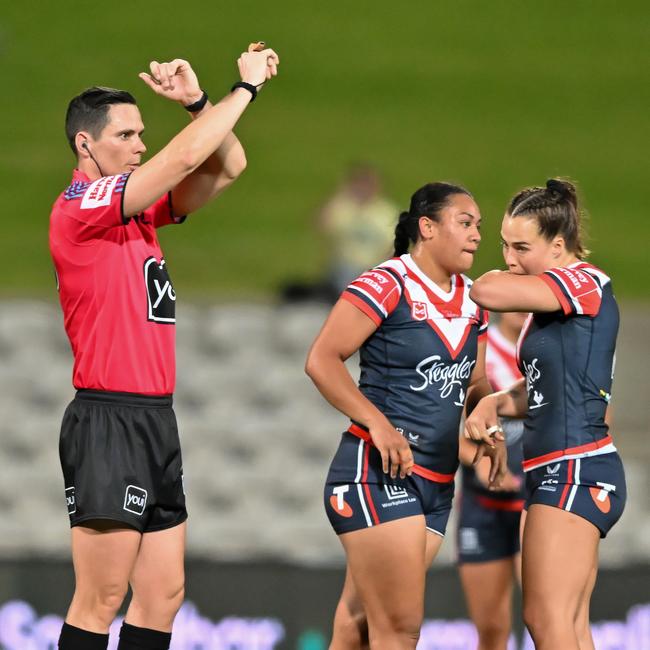 Pani Hopoate sent to the sin-bin. Picture: Izhar Khan/Getty Images