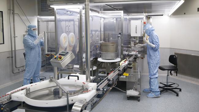 The CSL AstraZeneca vaccine manufacturing facility in Melbourne. Picture: AFP