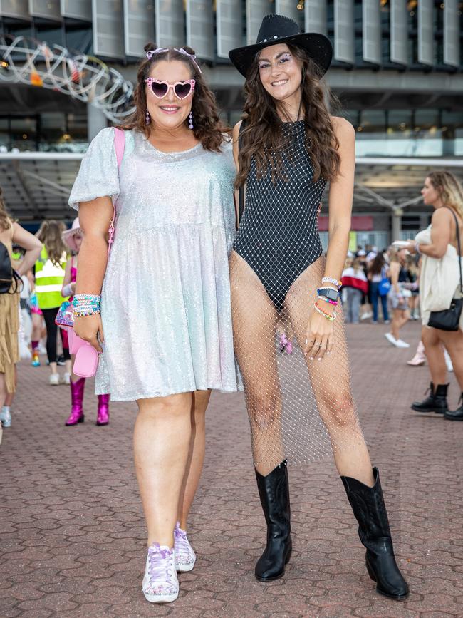 SYDNEY, AUSTRALIA - Daily Telegraph Photos February 26, 2024: Hayley and Jess at Taylor Swift's The Eras Tour concert held at Accor Stadium in Sydney. Picture: Christian Gilles
