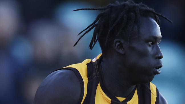 Hawk Changkuoth Jiath has been ruled out for the rest of the season. Picture: AFL Photos/Getty Images