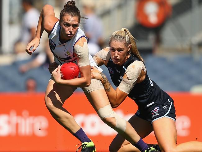 Fremantle’s Ebony Antonio. Picture: MIKE OWEN/GETTY IMAGES