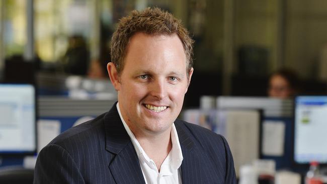 Northern Territory News editor Matt Williams in the Darwin newsroom.