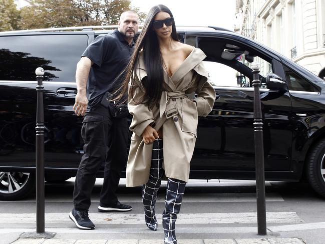 Kim Kardashian and bodguard Pascal Duvier seen out and about in Paris on October 2, 2016. Picture: Splash
