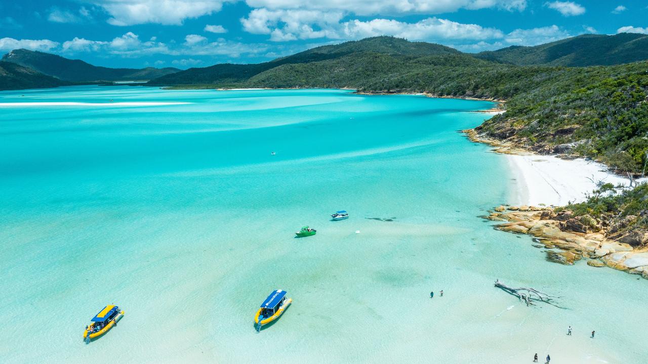 The spectacular Whitehaven Beach with Ocean Rafting. Picture: Ocean Rafting