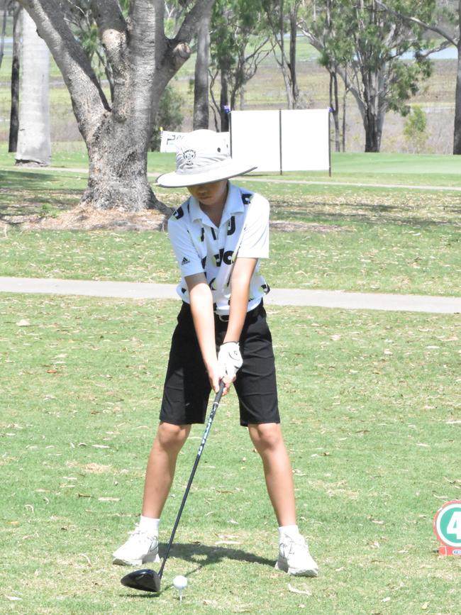 The Gold Coast's Louis Ludi (boys 11 years) on day one of the US Kids Golf Foundation Australian Open at the Rockhampton Golf Club on September 27.