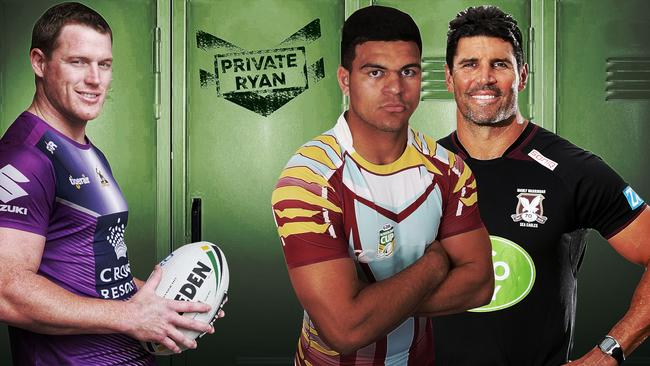 Schoolboy David Fifita and Tim Glasby feature in Private Ryan.