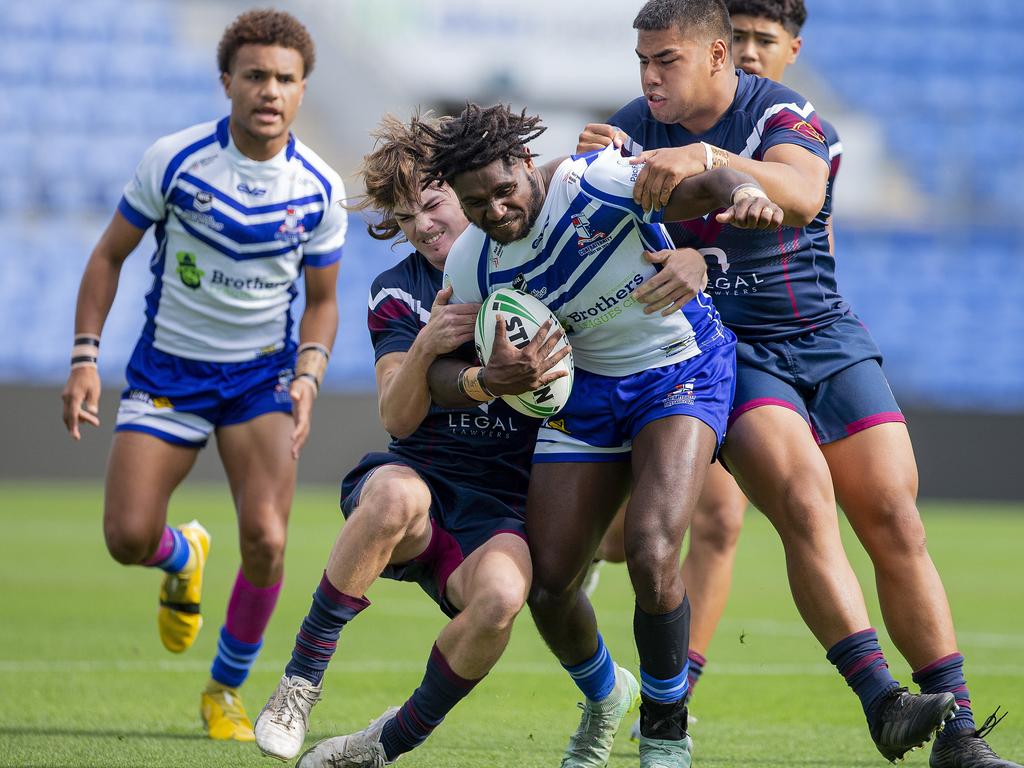 Ignatius Park College's Tekelu Mene in action. Picture: Jerad Williams